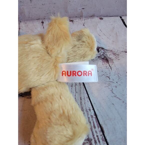 Aurora Tan Pug Plush Stuffed Animal Bean Bag Puppy Dog - Picture 4 of 7